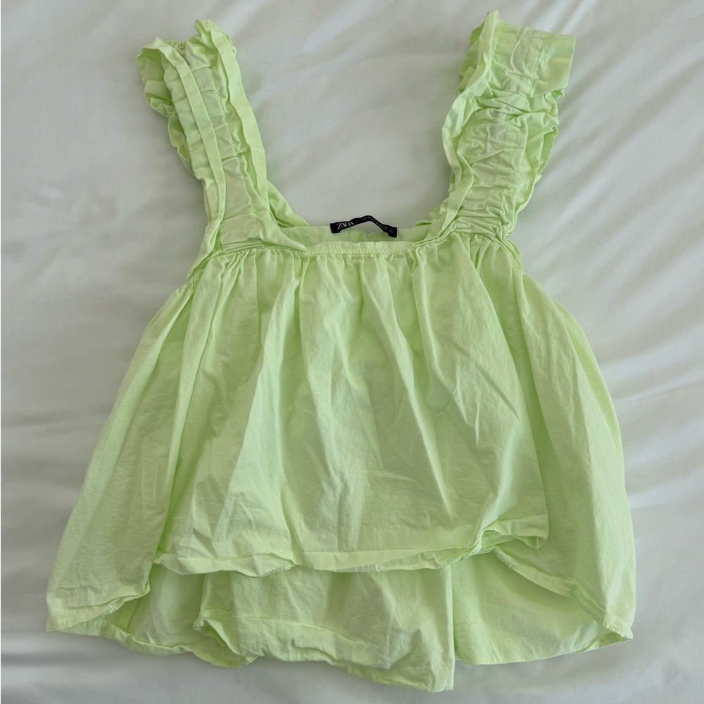 Green Zara top